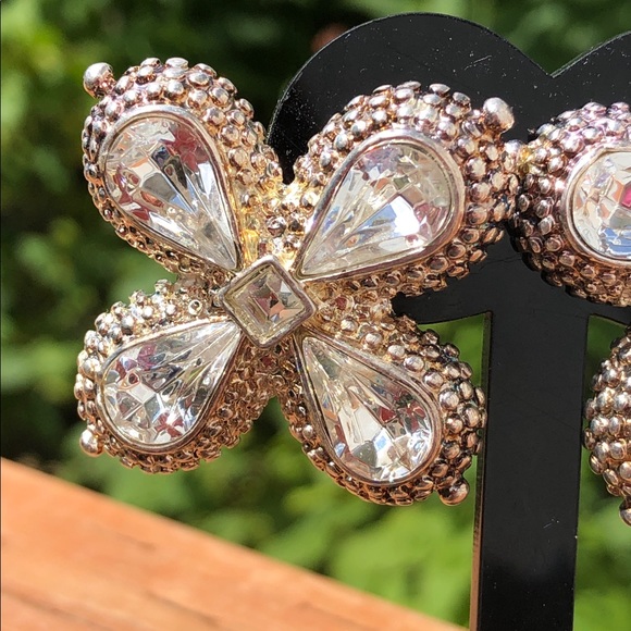 Vintage clip on earrings 1990s, unworn - Picture 4 of 8